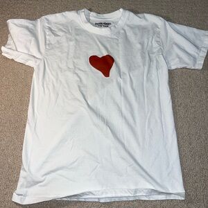 Shawn Mendes Merch White Shirt with Red Heart Design